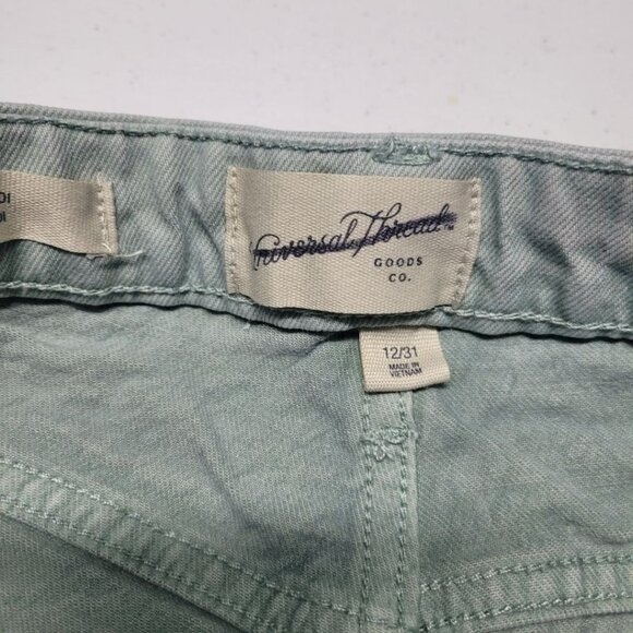 Universal Threads Denim Shorts Distressed Light Green Womens Size 12 31 - Picture 4 of 9